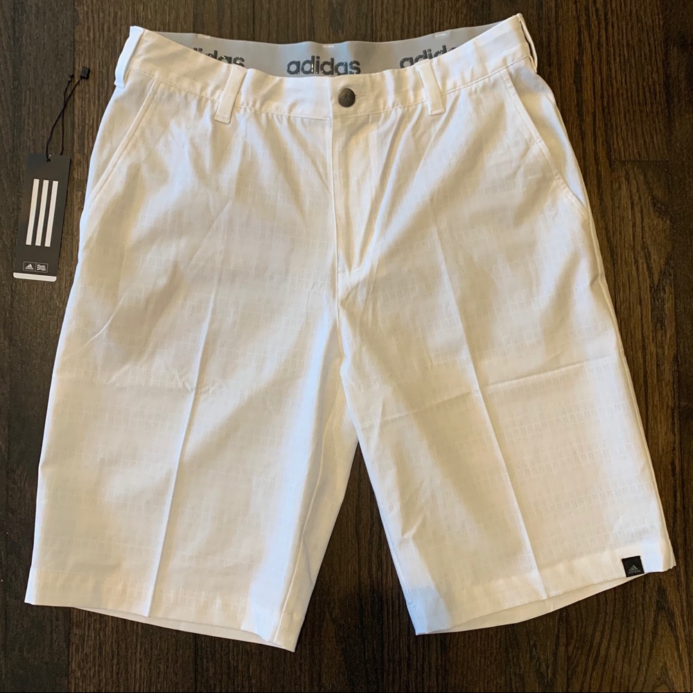 White Men’s Adidas Golf Shorts